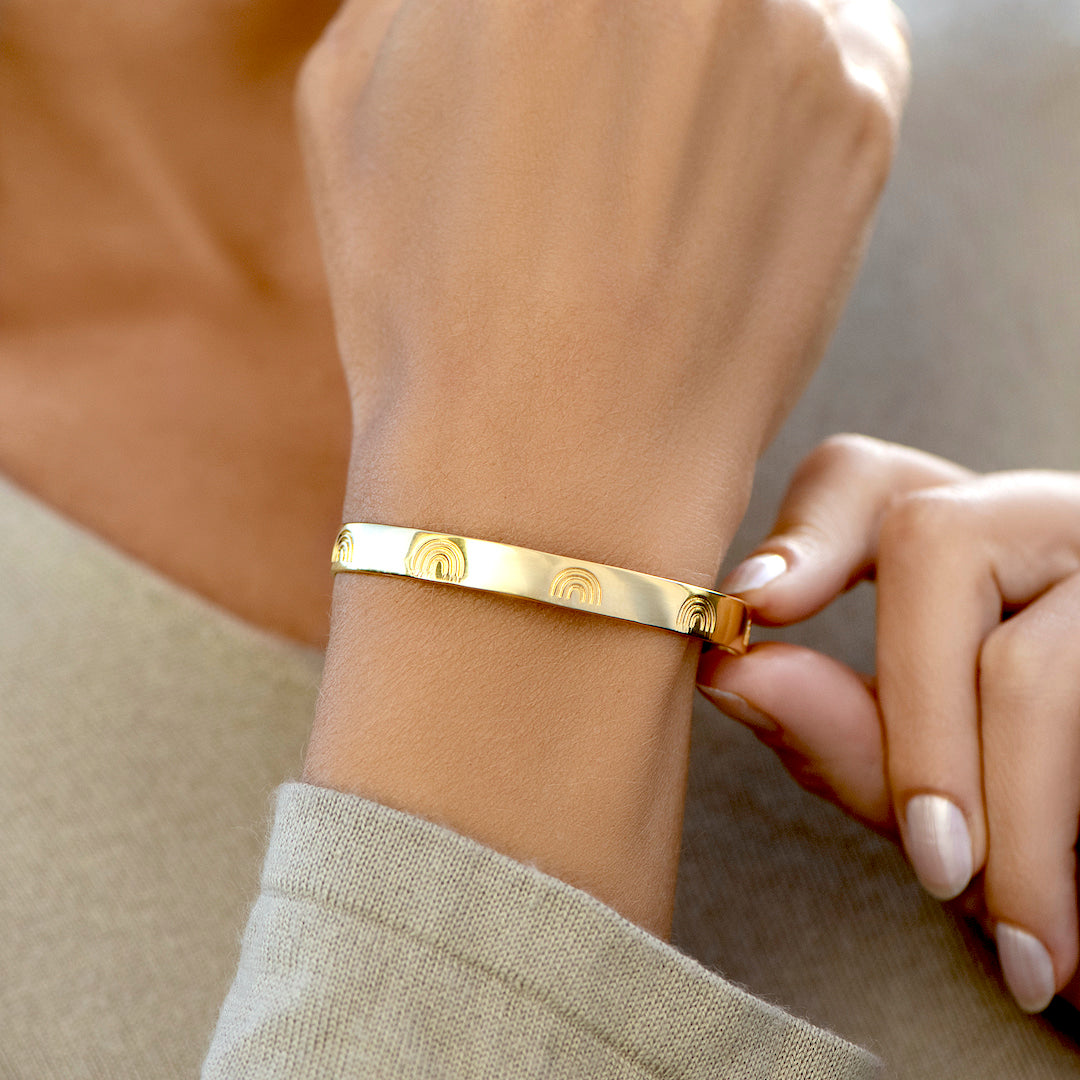 Edmonton Essence™ | Engraved Cuff Bracelet  
A motivational accessory for strength.
