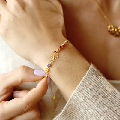 Edmonton Essence™ | Heart Birthstone Bracelet