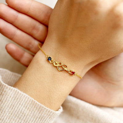 Edmonton Essence™ | Heart Birthstone Bracelet