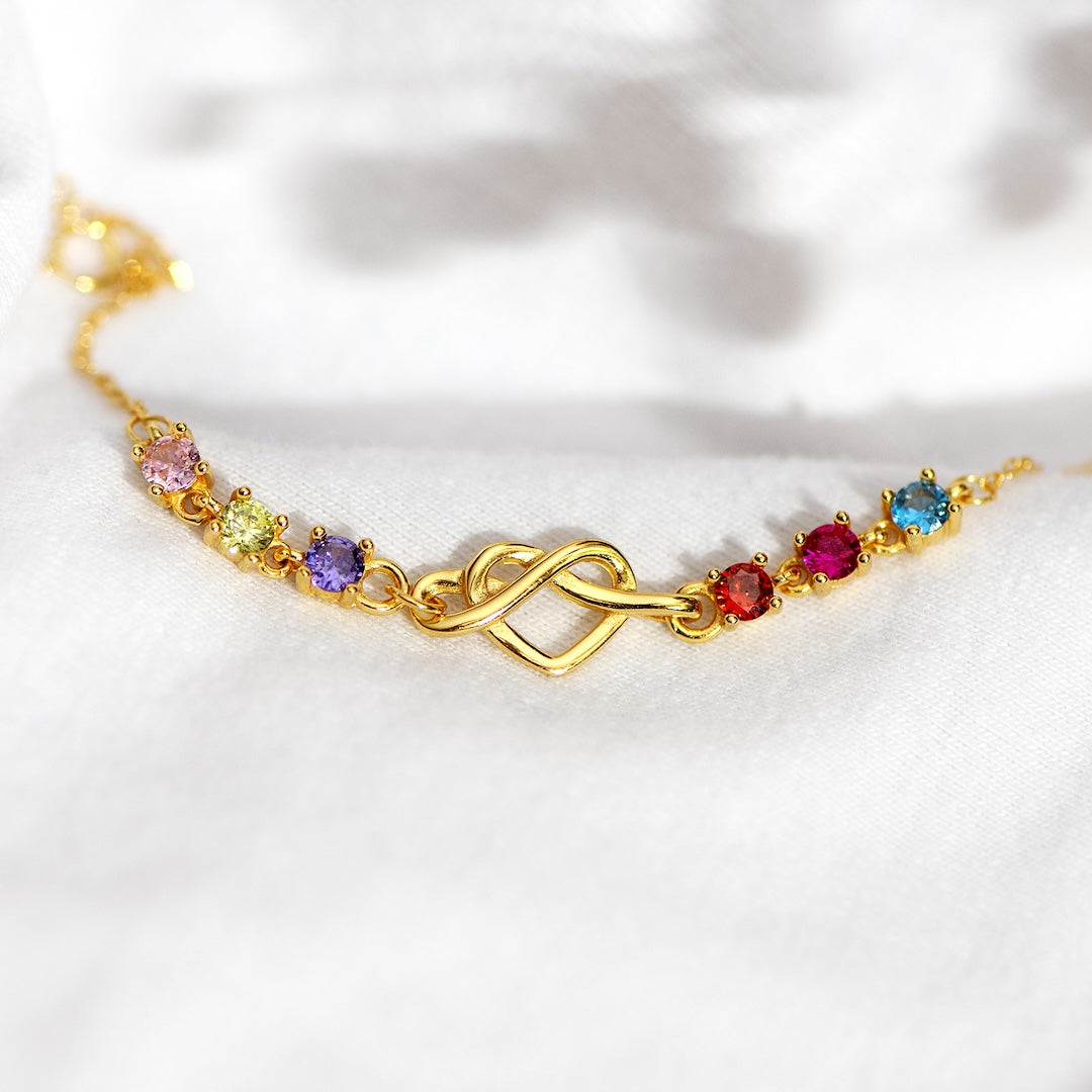 Edmonton Essence™ | Heart Birthstone Bracelet