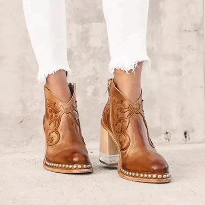 Bottes Mi-Montantes Brodées Norwich