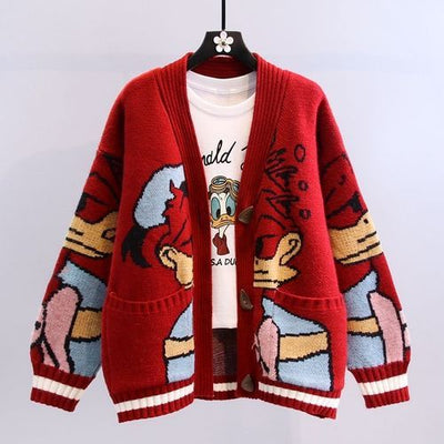 Pull-over Indie Cartoon pour femmes | Chaud