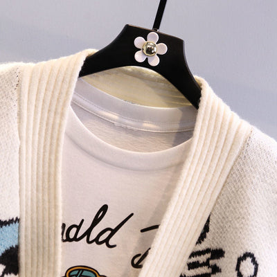 Pull-over Indie Cartoon pour femmes | Chaud