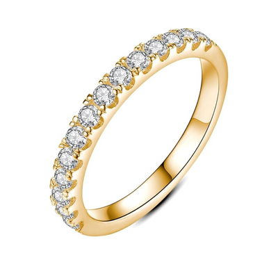 Liv™ | Alliance intemporelle avec moissanite et finition dorée précieuse