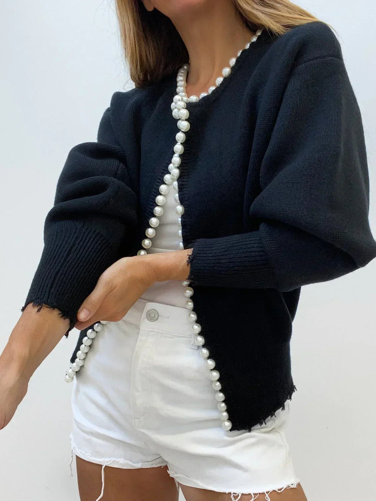 Aurélie - Cardigan perle