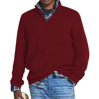 David | PULL EN MAILLE ZIPPÉ POUR HOMMES