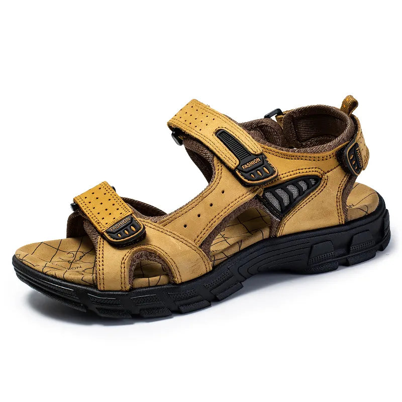 Sandales en Cuir avec Brides Réglables pour Homme