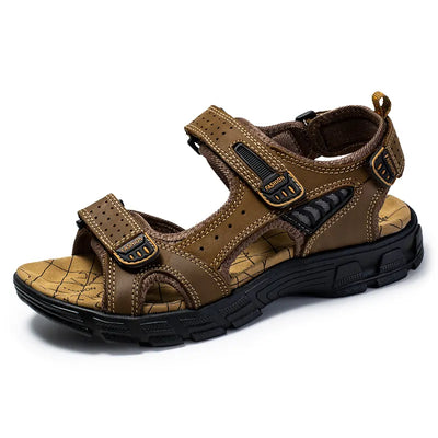 Sandales en Cuir avec Brides Réglables pour Homme