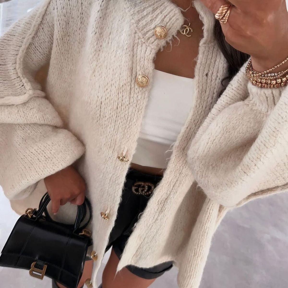 Cardigan surdimensionné pour femmes | Chaud