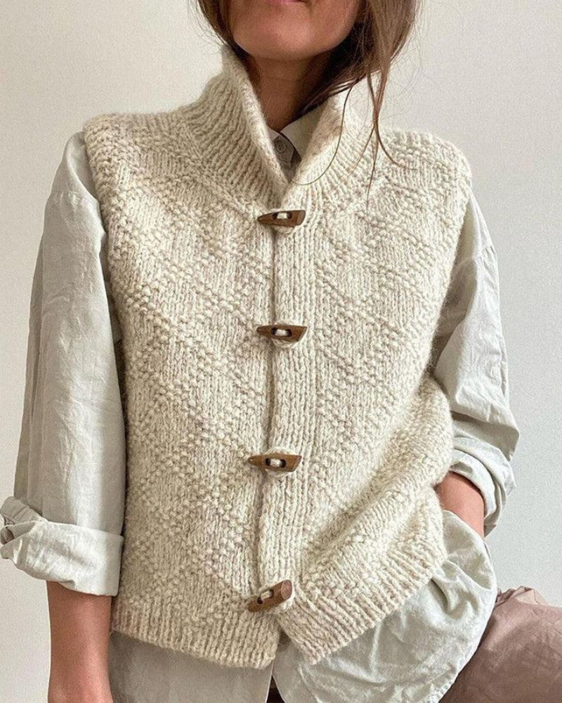 AtelierdeRocheParis- ÉLÉGANT CARDIGAN SANS MANCHES