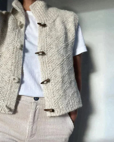 AtelierdeRocheParis- ÉLÉGANT CARDIGAN SANS MANCHES