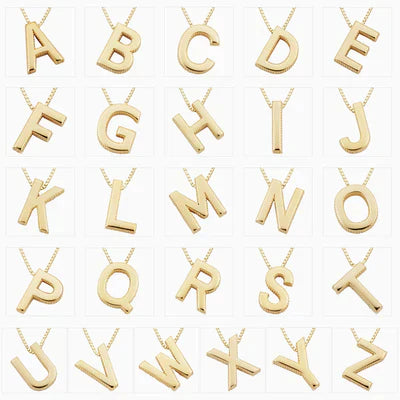 Collier avec lettres d'amour initiales | Or