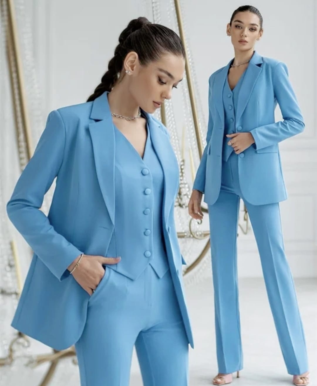 Tailleur "Sophie" (blazer+pantalon+gilet)