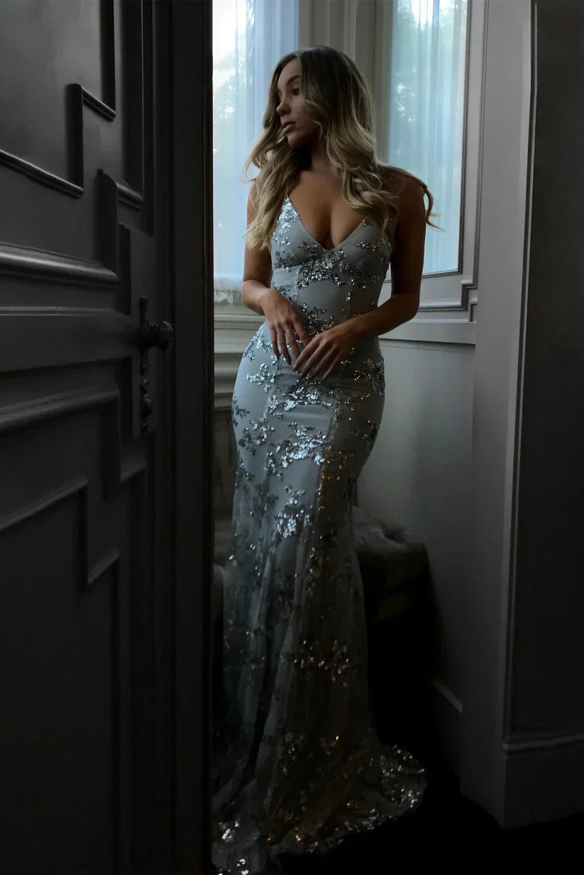 Robe élégante à paillettes pour femmes | Maxi
