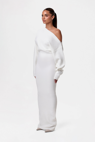 Robe Pull à Épaules Dénudées