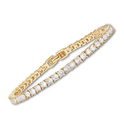 Malin™ | Bracelet tennis luxueux avec moissanite et finition dorée