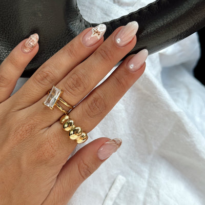 KNALL – Bague Audacieuse en Acier Inoxydable Doré