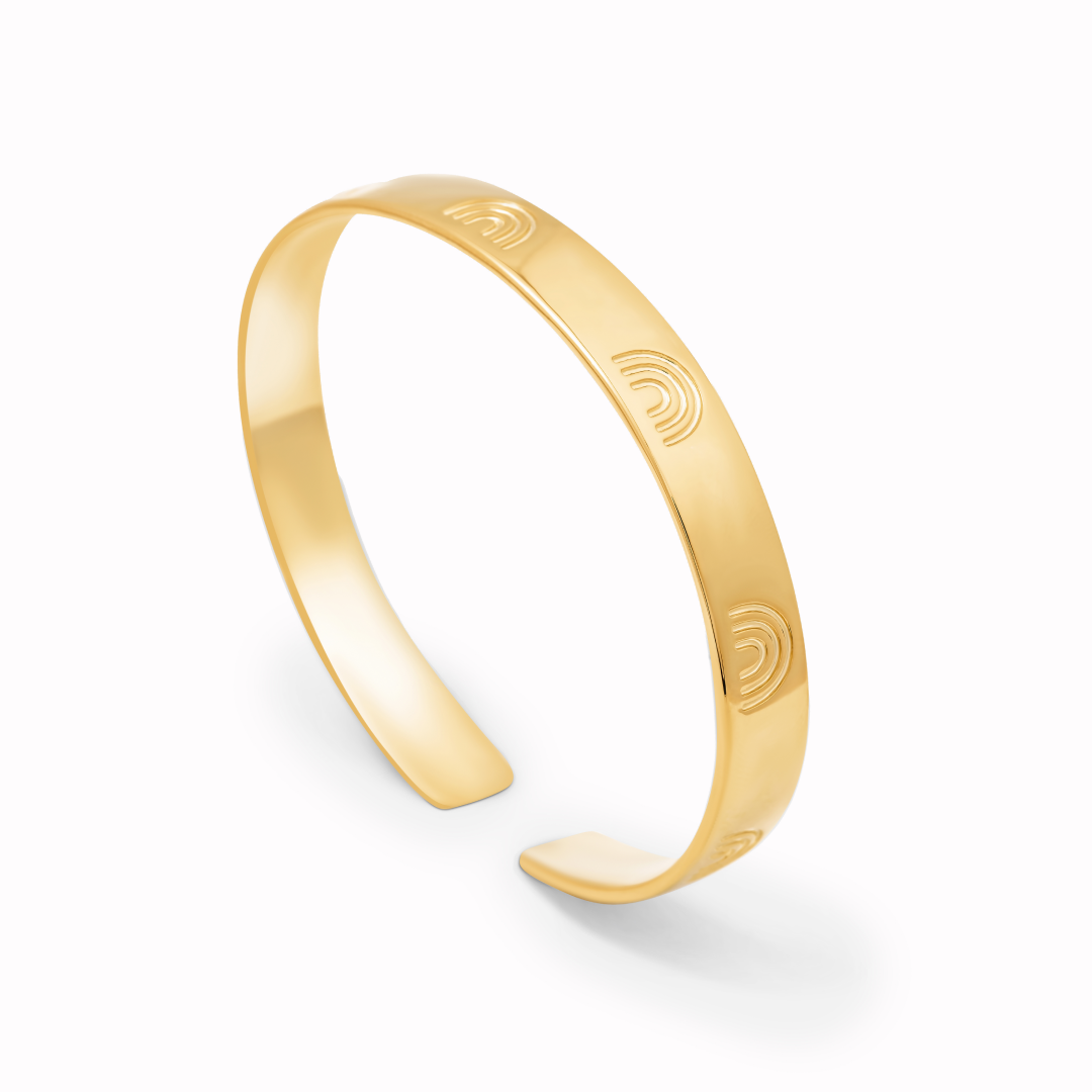 Edmonton Essence™ | Engraved Cuff Bracelet  
A motivational accessory for strength.