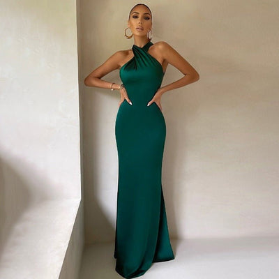 VELAVIE – Femme Robe Maxi Fluide & Raffinée au Style Intemporel