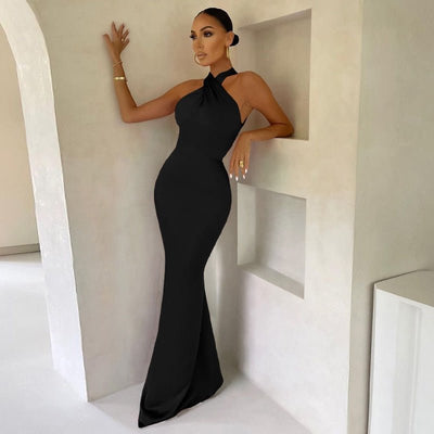 VELAVIE – Femme Robe Maxi Fluide & Raffinée au Style Intemporel