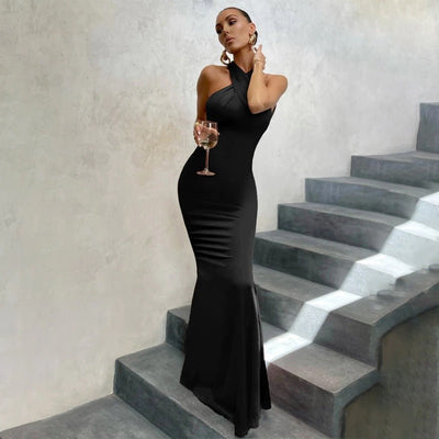 VELAVIE – Femme Robe Maxi Fluide & Raffinée au Style Intemporel