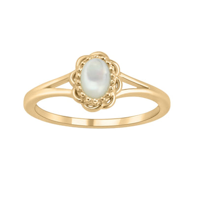 Bague fleur de perle