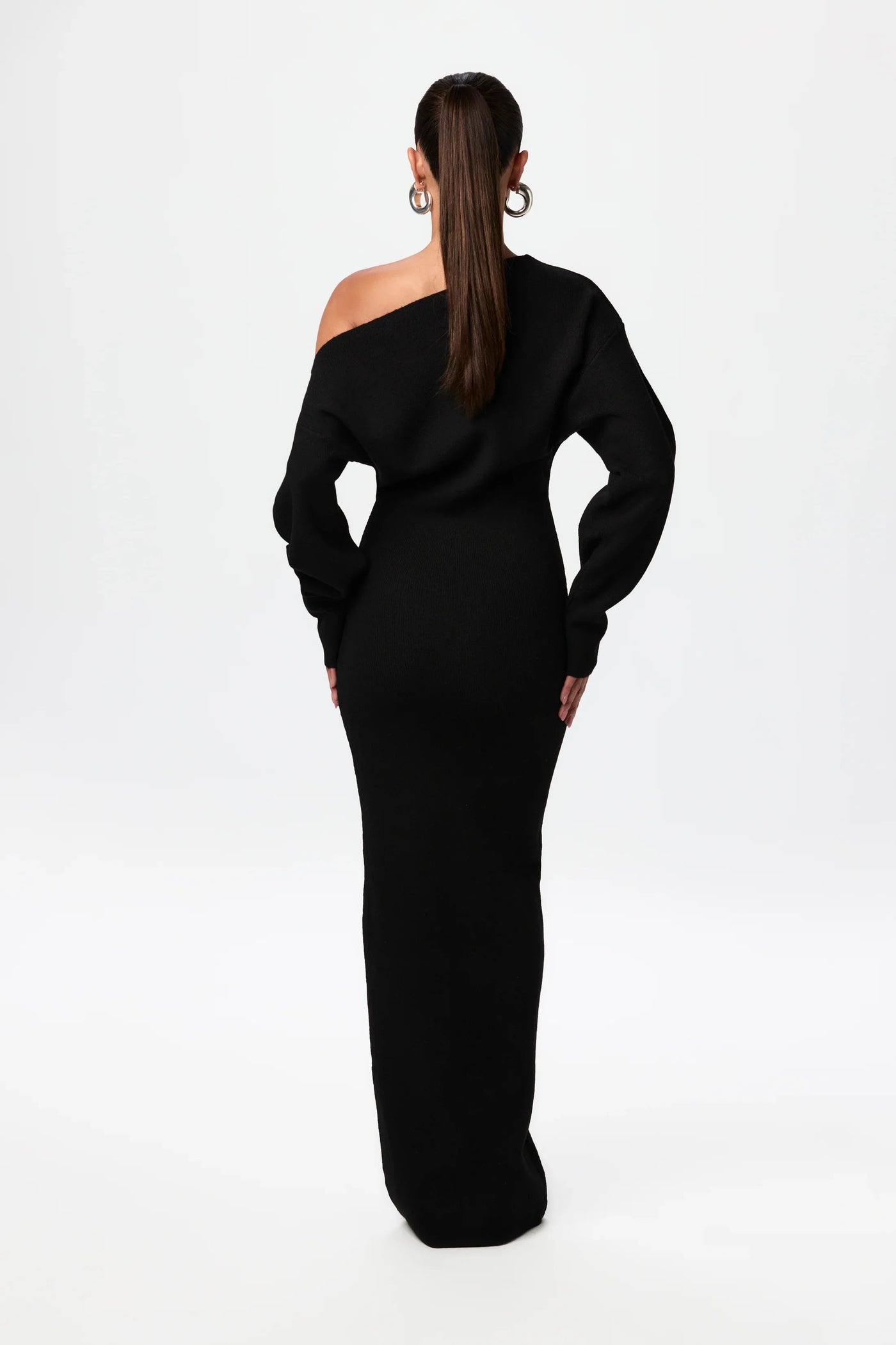 Robe Pull à Épaules Dénudées