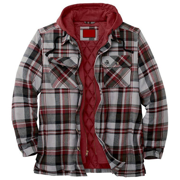 Veste en flanelle à capuche