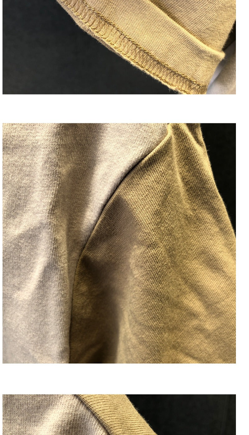 T-shirt basique en coton pour hommes avec imprimé minimaliste de style urbain - Damián