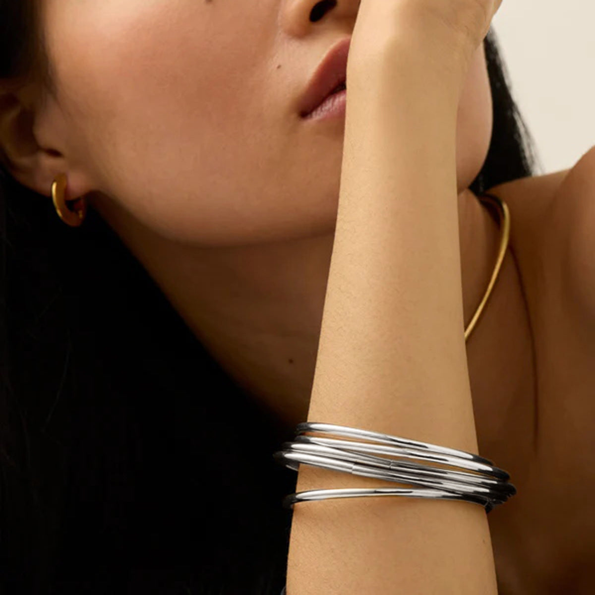 Shannon – Set de Bracelets Dorés