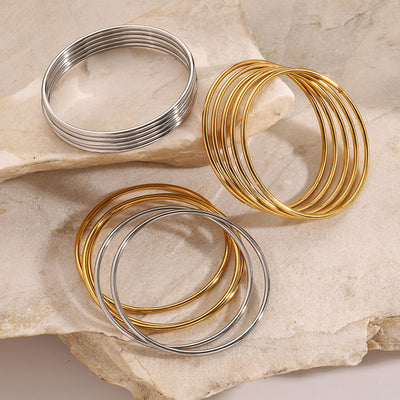 Shannon – Set de Bracelets Dorés