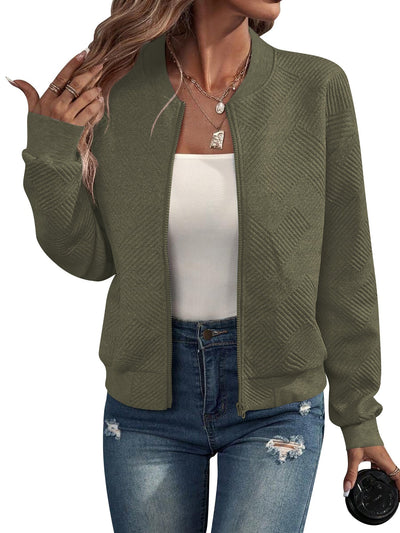 Doretta – Veste bomber structurée avec fermeture éclair