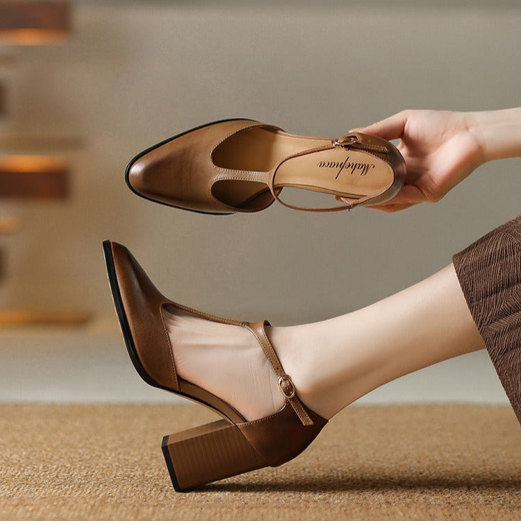 Talons mary jane rétro pour femmes - Mireille