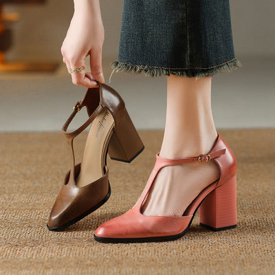 Talons mary jane rétro pour femmes - Mireille