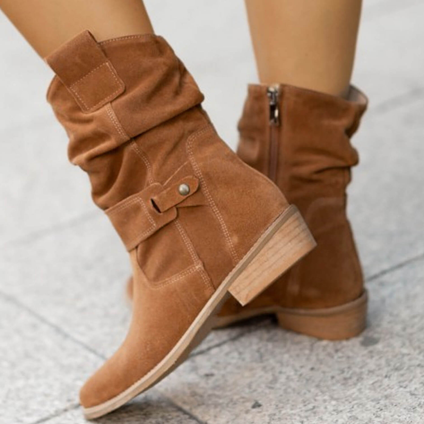 Bottes en Suède Douce au Toucher