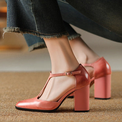 Talons mary jane rétro pour femmes - Mireille