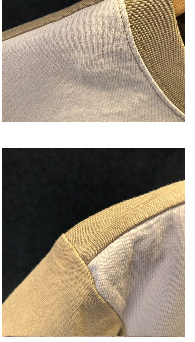 T-shirt basique en coton pour hommes avec imprimé minimaliste de style urbain - Damián