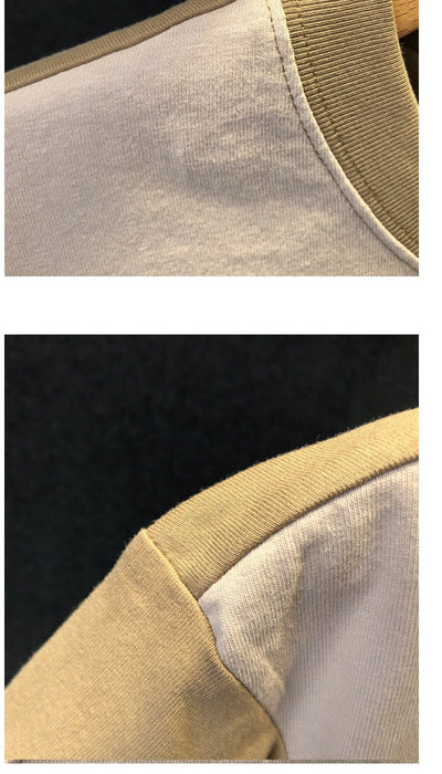 T-shirt basique en coton pour hommes avec imprimé minimaliste de style urbain - Damián