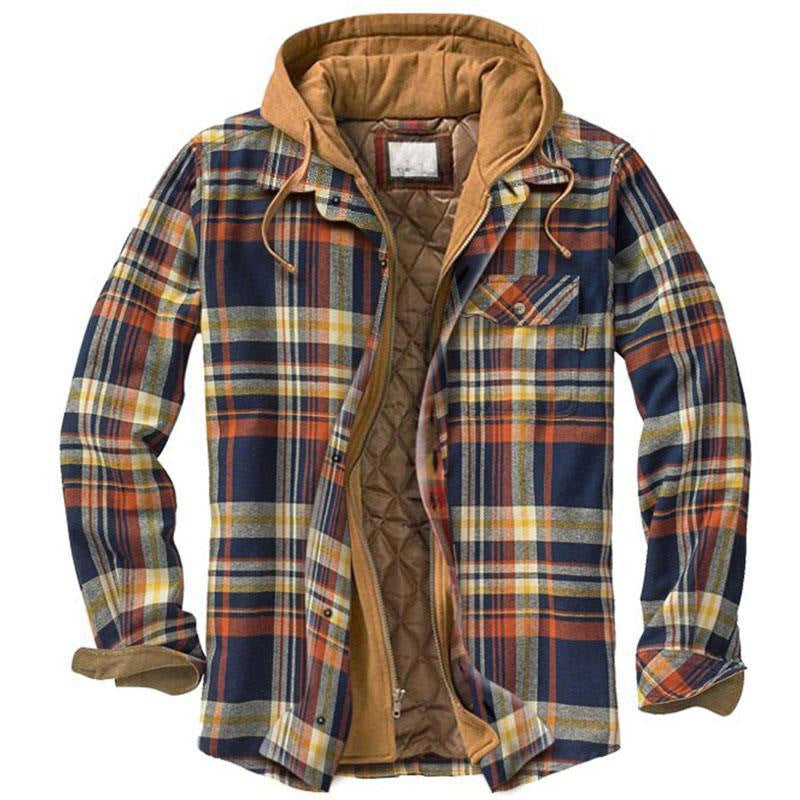 Veste en flanelle à capuche