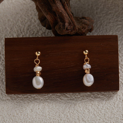 Alba™ | Boucles perles argentées
