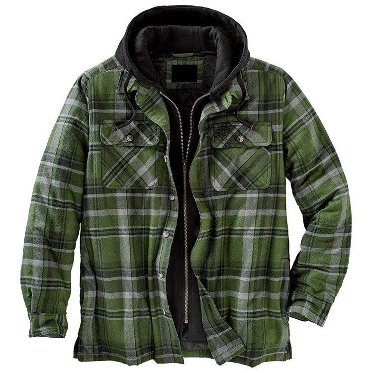 Veste en flanelle à capuche