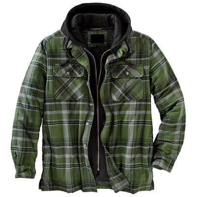 Veste en flanelle à capuche