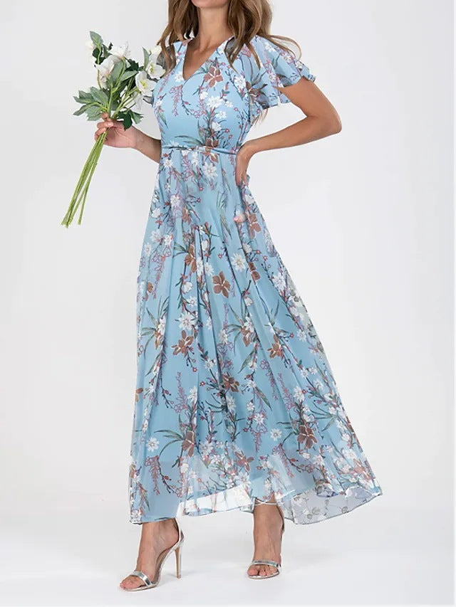 Jane | Robe fleurs Élégante pour femme | Midi