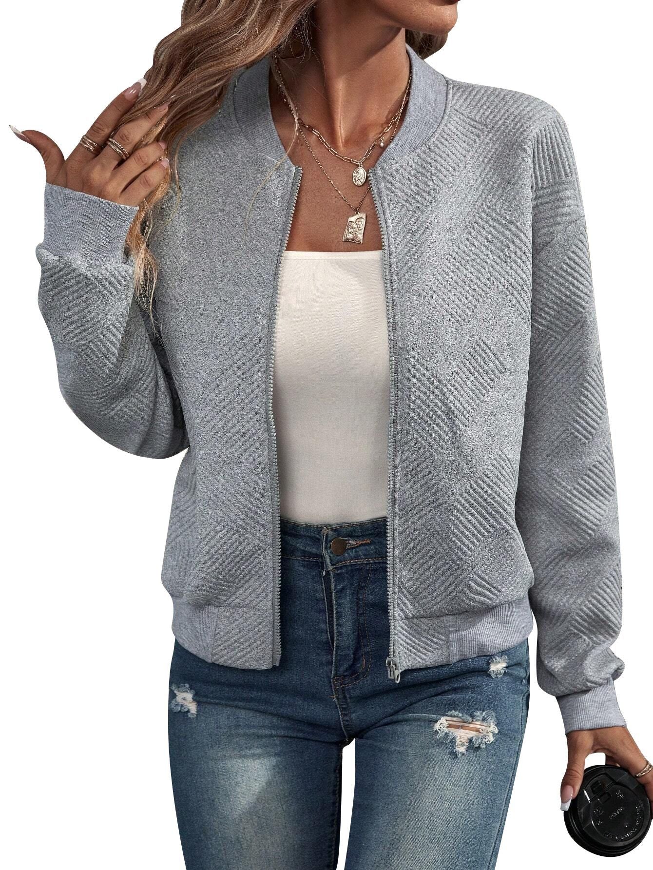 Doretta – Veste bomber structurée avec fermeture éclair
