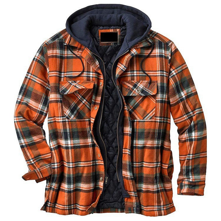 Veste en flanelle à capuche