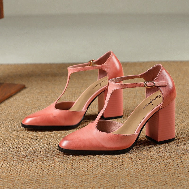 Talons mary jane rétro pour femmes - Mireille
