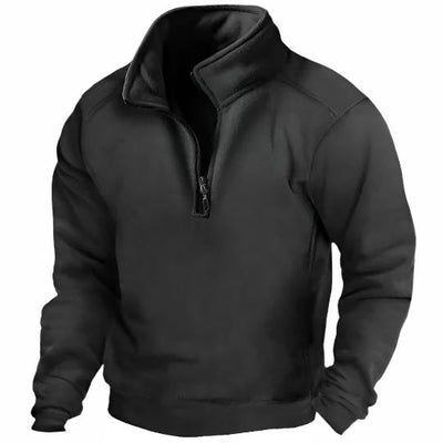 Chandail d'hiver demi-zip pour hommes | Coupe-vent