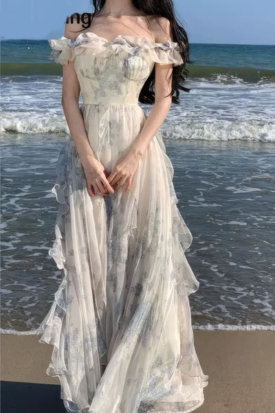 Amaya – Robe Longue Bohème Dentelle Cérémonie