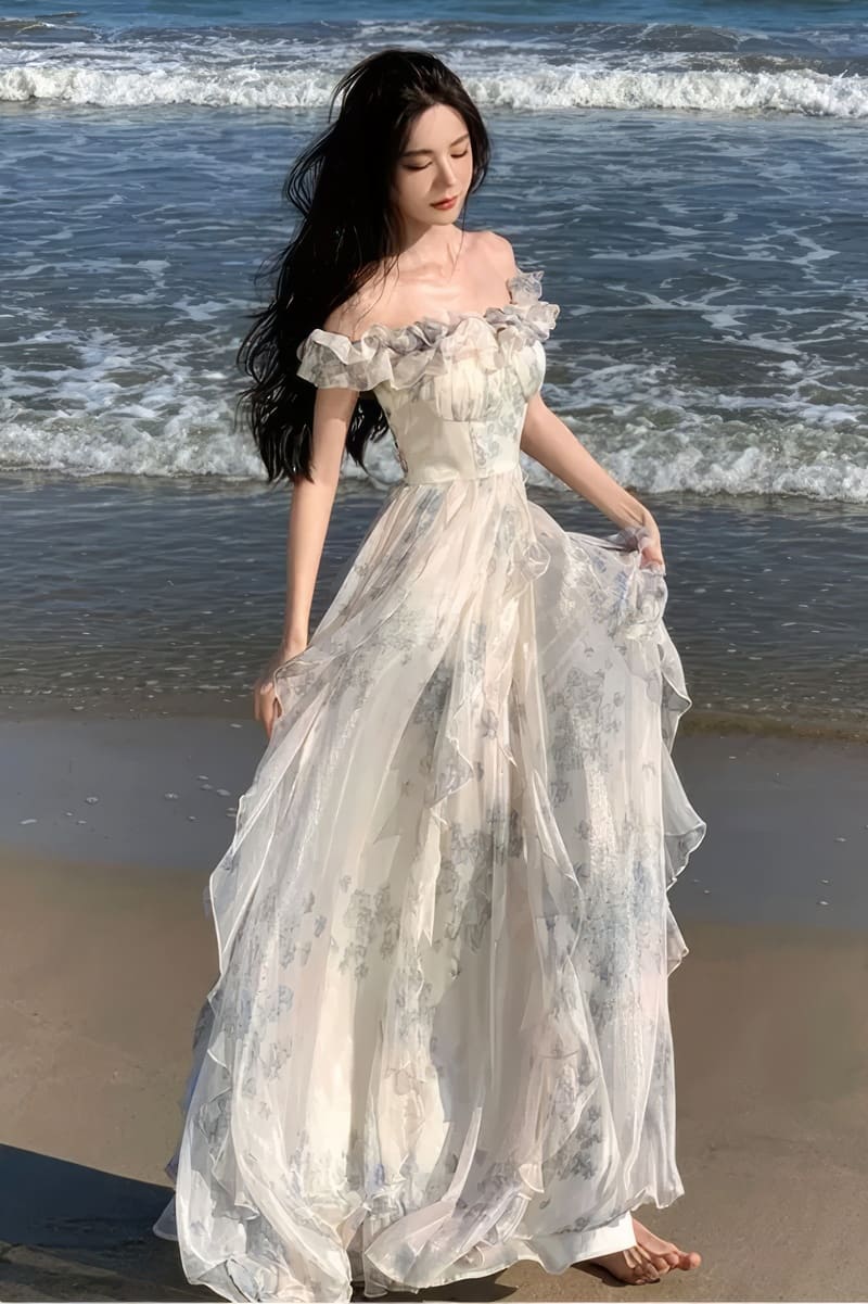 Amaya – Robe Longue Bohème Dentelle Cérémonie