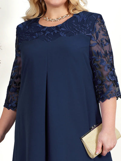Robe de banquet taille plus pour femmes | Midi